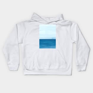 Ocean Blue Watercolor Kids Hoodie